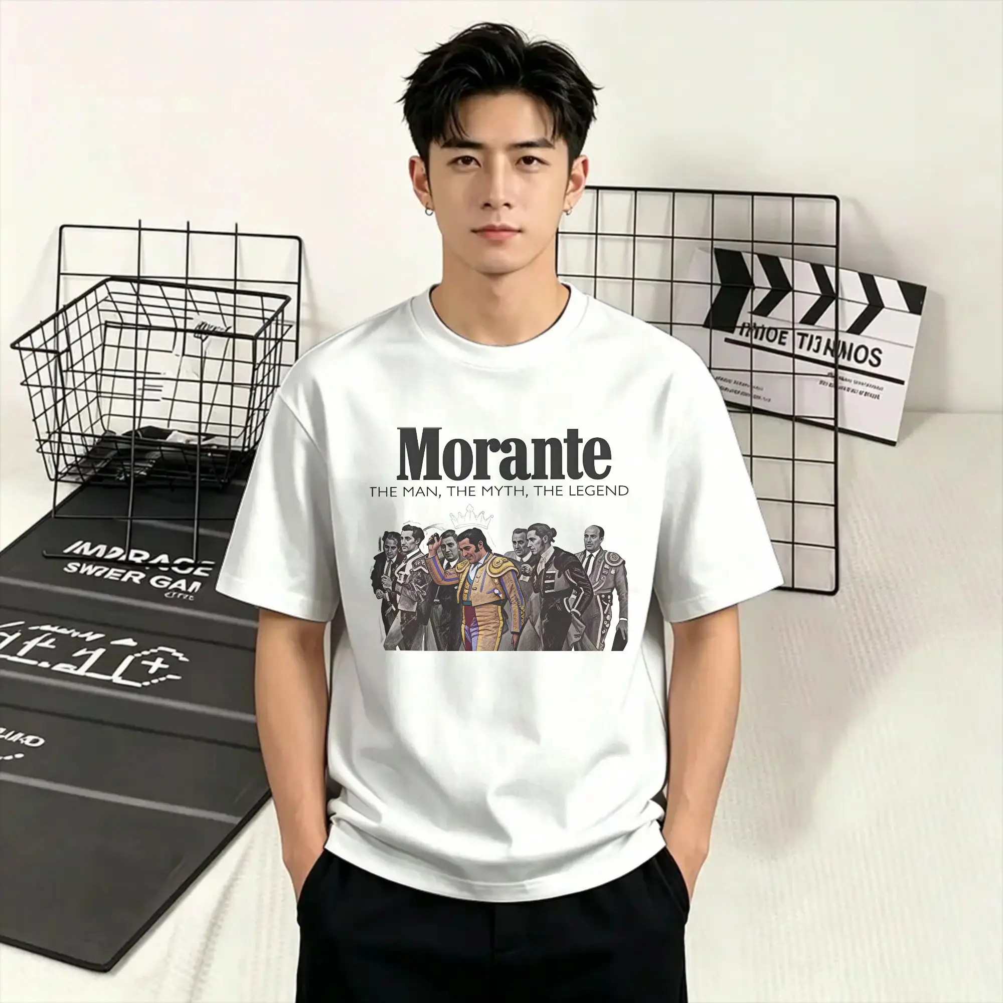 Morante De La Puebla Men's T Shirt  Unique Tees Short Sleeve Crewneck T-Shirt Pure Cotton Graphic Clothes