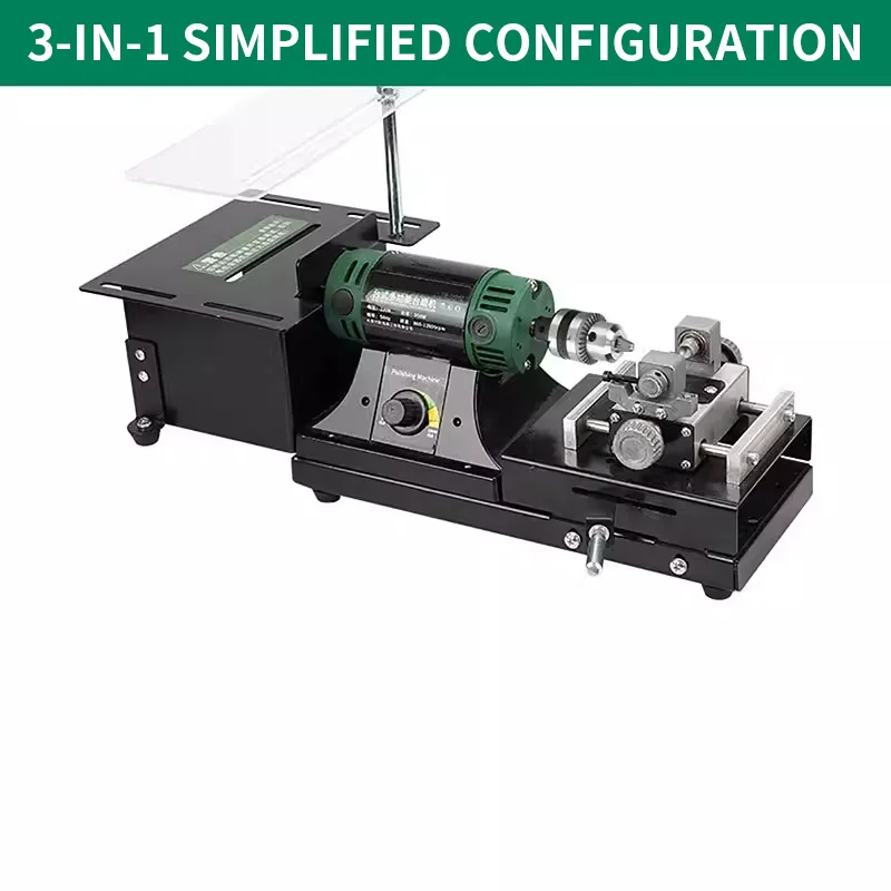 220V Compact Bench Grinder Jade Polishing Machine Mini Cutting Machine Jewelry Flex Shaft Engraving & Grinding Table Saw