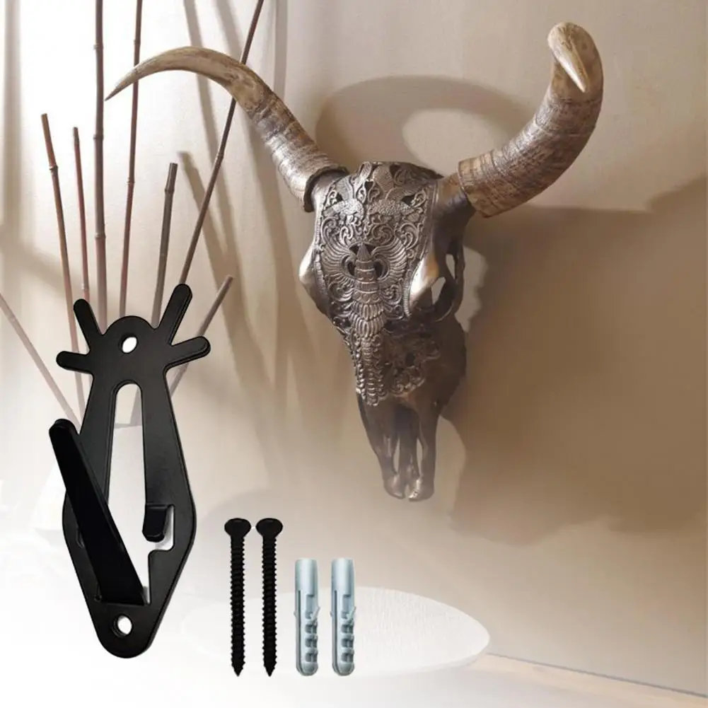 1 Set European Mount Skull Hanger Deer Skull Mount Metal Wall Mount Animal Skull Display Stand Wall Mount Trophy Display Racks