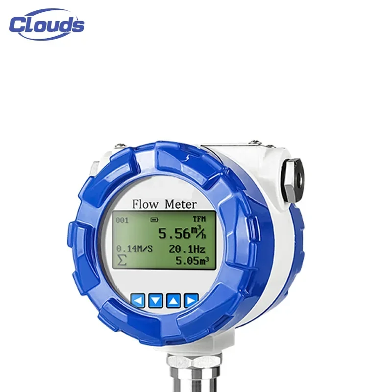 Clouds SS316 DN4-DN200 Integrated type Turbine liquid control flow meter Turbine Flowmeter output Pulse 4-20mA RS485 Hart