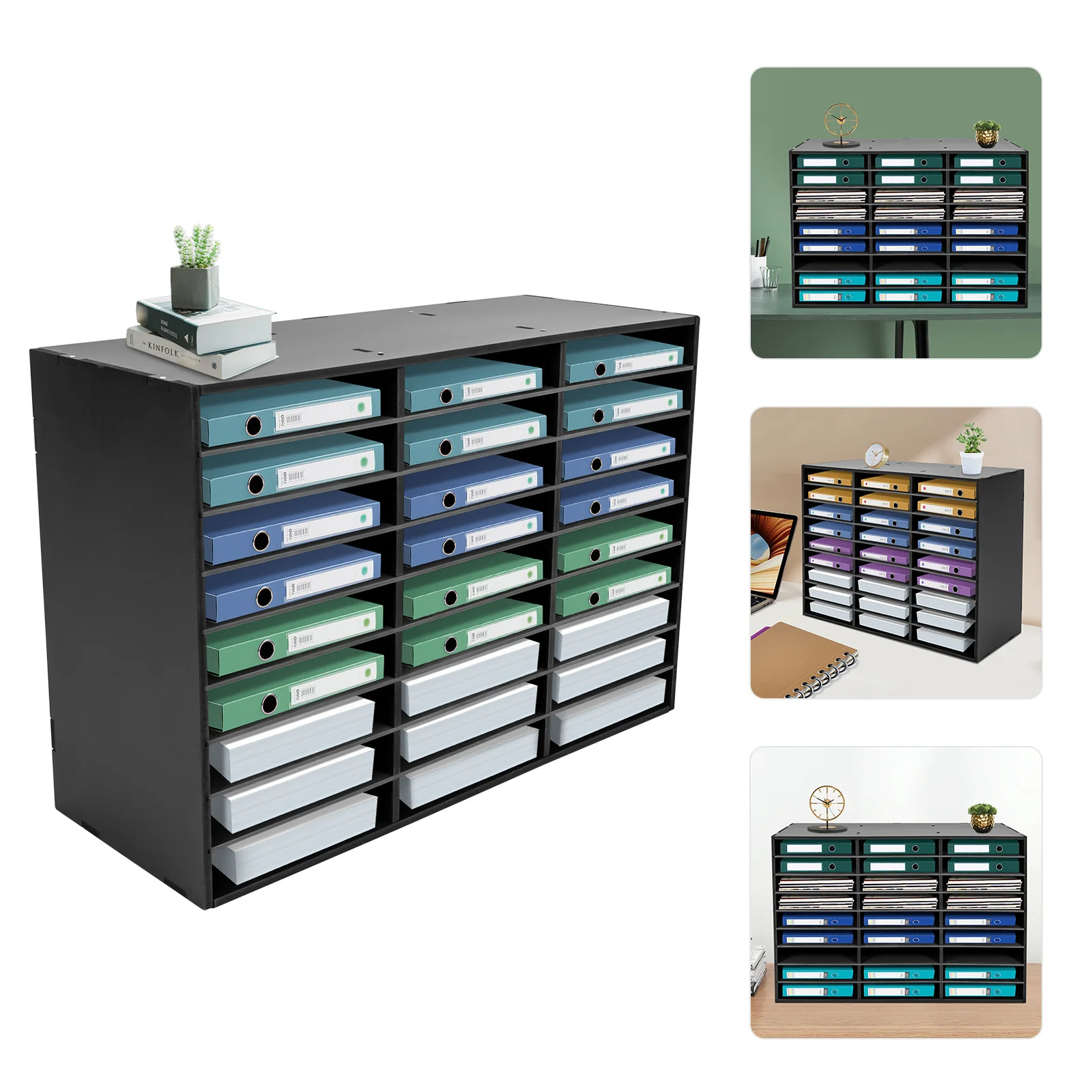 Classroom Mailbox Organizer 27-Slots, Thickened PVC Panel Literature Organizer 110lb Load Capacity, Student Teacher Mailboxes