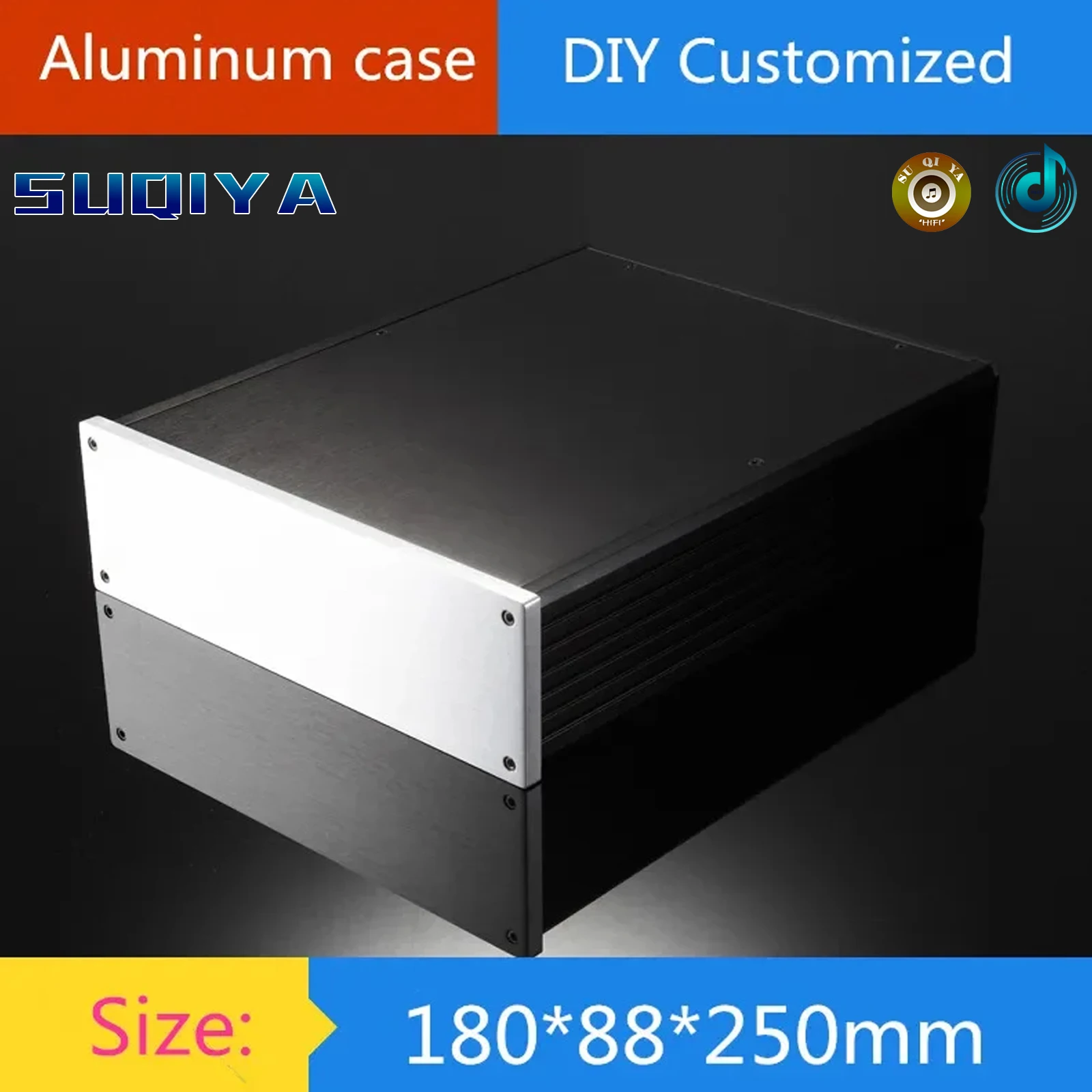 

case size 180*88*250mm Mini aluminum amplifier chassis/2U amplifier case instrumentation shell/ AMP Enclosure / case / DIY box