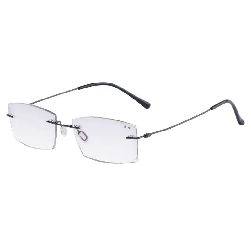 نظارات قراءة جديدة بحافة قطع ماسية مضادة للضوء الأزرق مصنوعة من مادة التيتانيوم النقية، خفيفة الوزن ومريحة