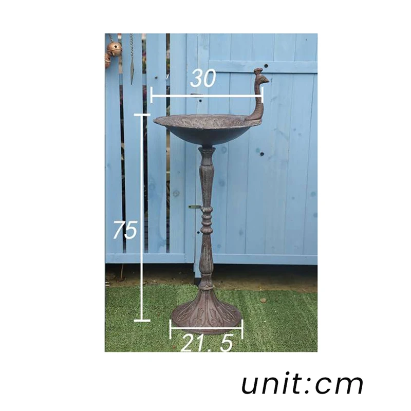 Imagem -06 - American Country Iron Opening Candlestick Bird Feed Drinking Plate Home Garden Lawn Decoration