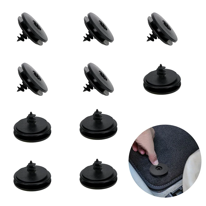 Carpet Retention Clips, 10Pcs Universal Fastener Buckles, Grippers for Car Mats, Secure Hold