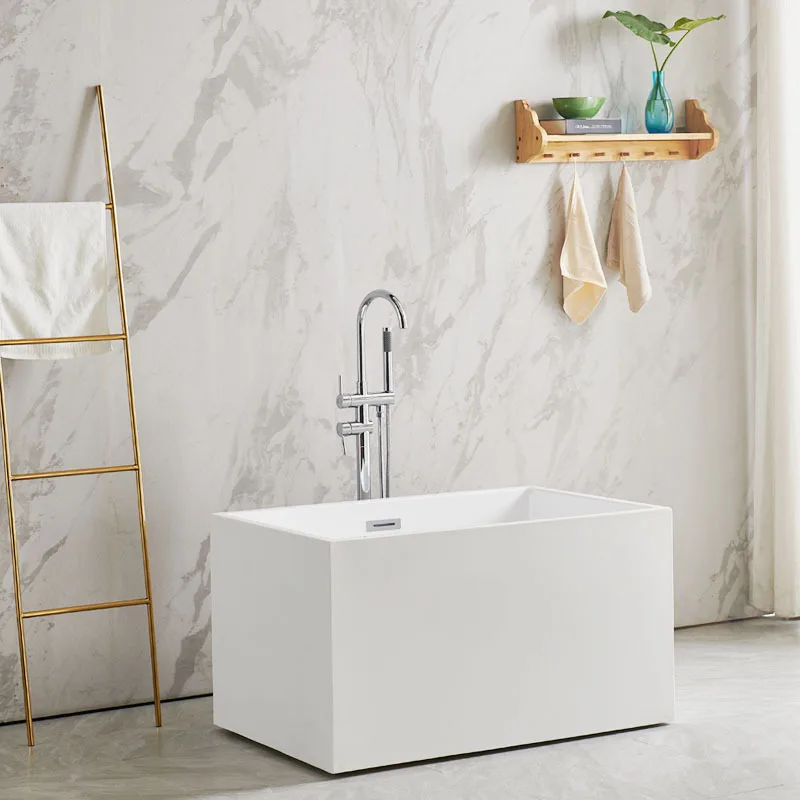 Small apartment bathtub acrylic bathtub household adult seamless independent Japanese style