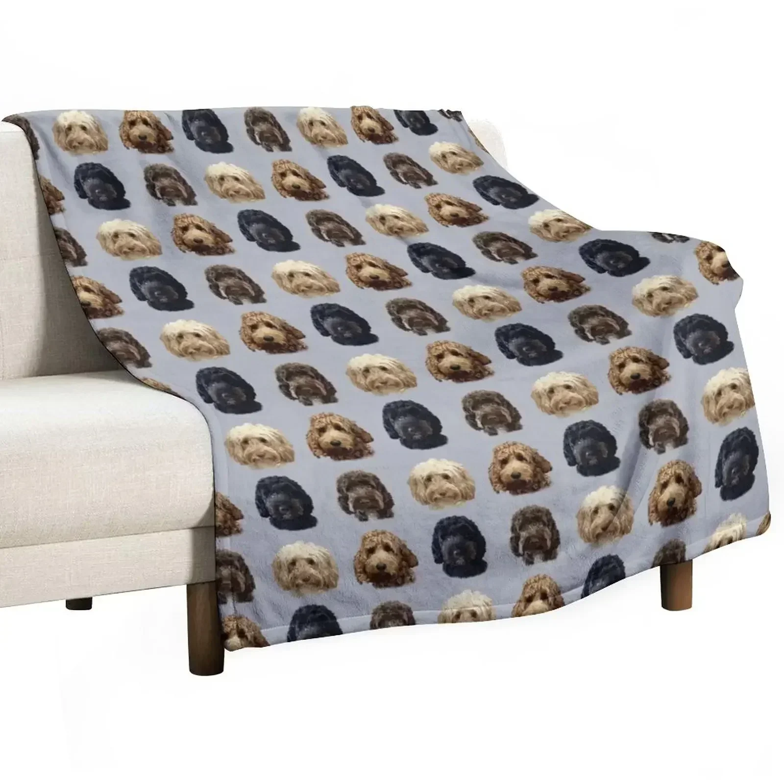 Cockapoo Dog Collection Throw Blanket blankets ands Decorative Throw Retros Soft Plush Plaid For Decorative Sofa Warm Blankets