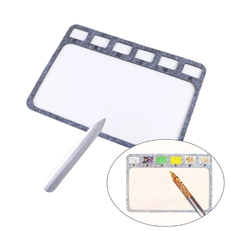 N7MF Bead Workstation Soft Flocking Bead Pad Beadwork Accessories Jewelry Making Tool