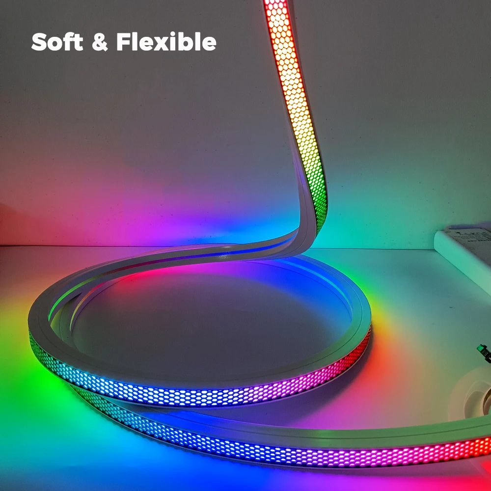 LED قطاع ضوء الناشر النيون أنبوب المضادة للوهج IP67 مقاوم للماء مرنة T1212 T1616 أسود أبيض ل 2835 5050 RGB 8 مللي متر-12 مللي متر ضوء #3