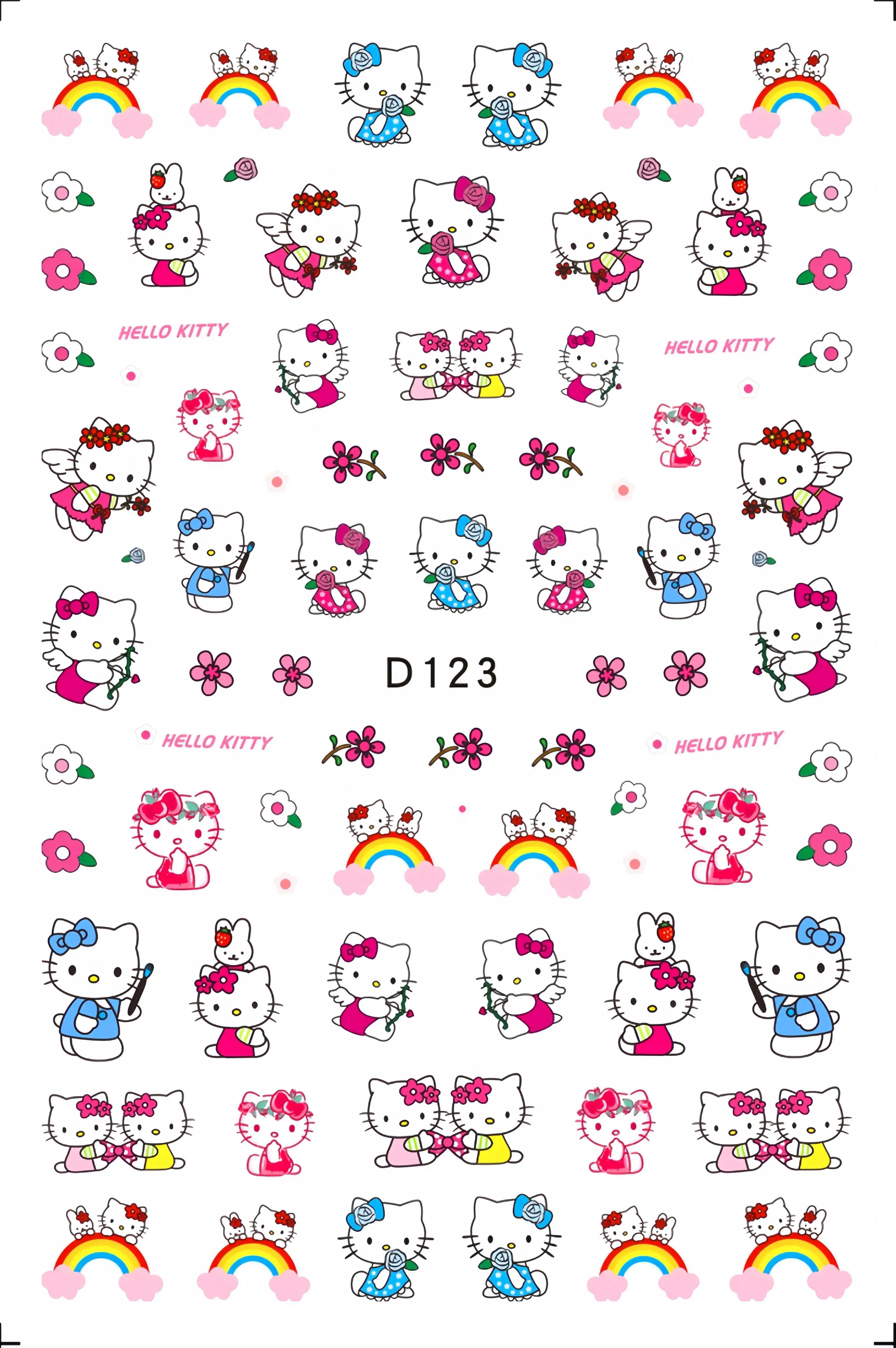 Sanrio สติกเกอร์การ์ตูน Hello Kitty Cinnamoroll ของเล่นเด็ก, สติกเกอร์อนิเมะ Kuromi pochacco Keroppi