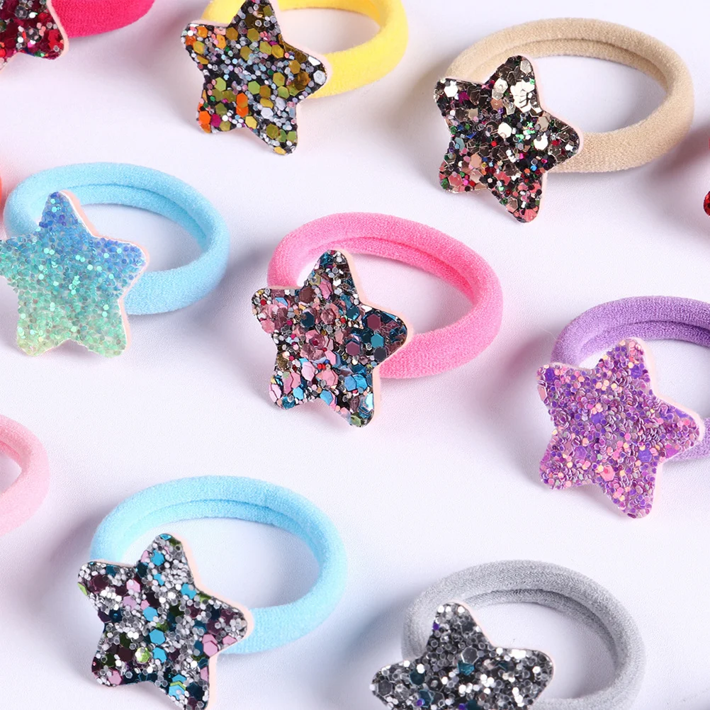 

14 шт. красочные блестящие завязки для женщин, держатели для хвостиков, толстые тонкие эластичные ленты для волос, повседневная одежда, аксессуары для волос