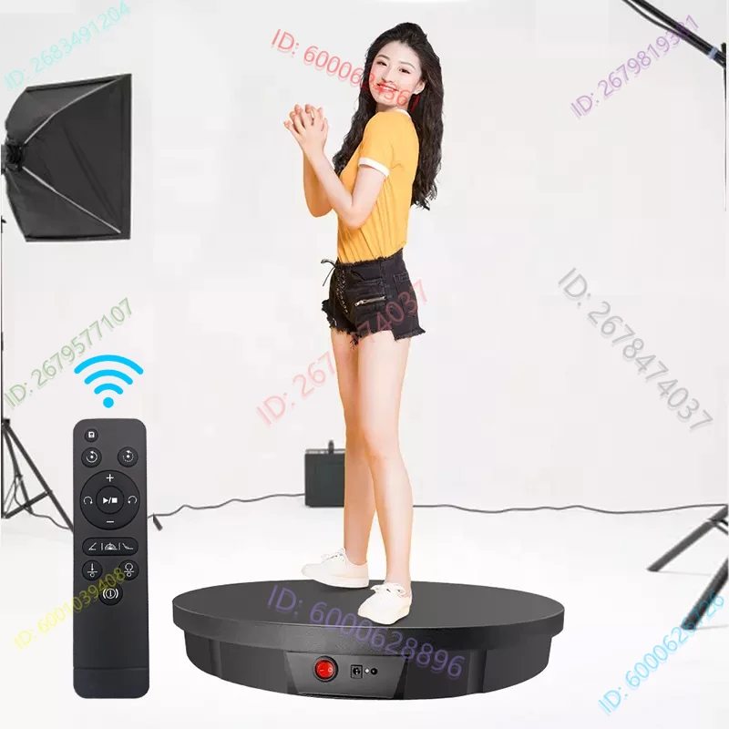 

Remote Control 360 Panoramic Automatic Rotating Display Table 100KG Turntable Photography Backdrop Shooting Booth