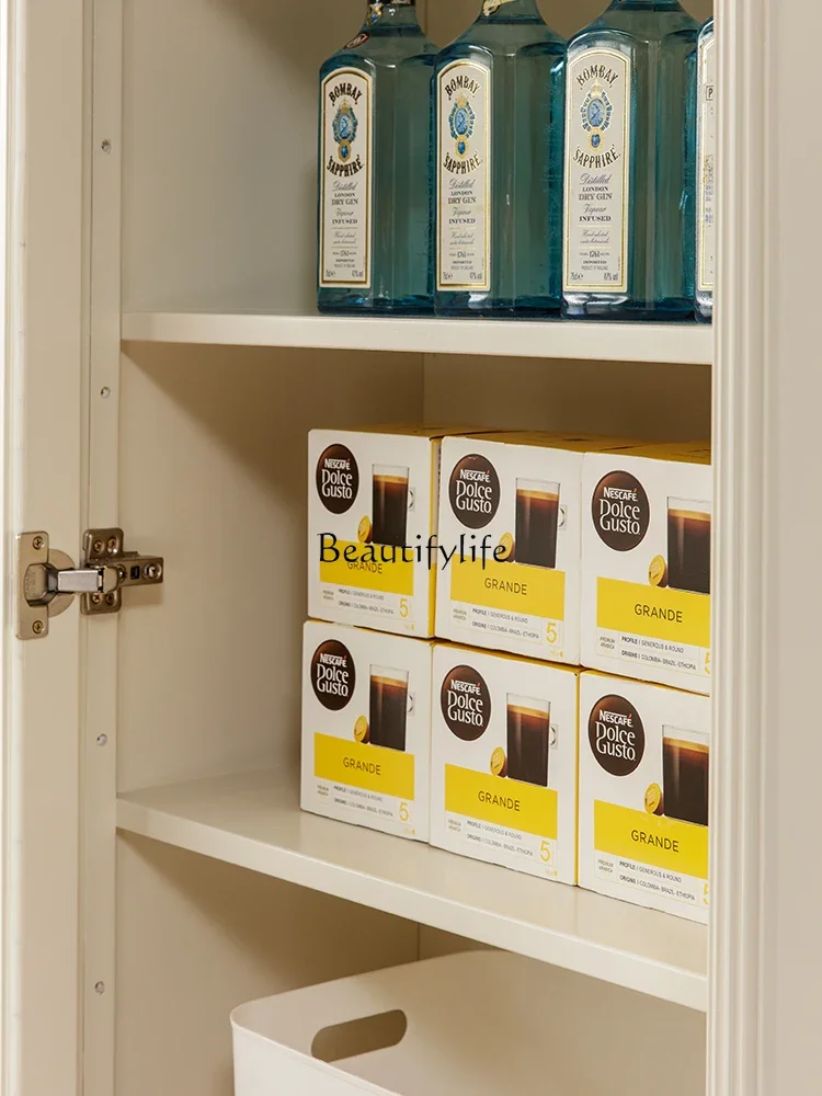 1L 프렌치 크림 스타일 단일 도어 와인 캐비닛 올 솔리드 우드 아메리칸 사이드 캐비닛 거실 가구