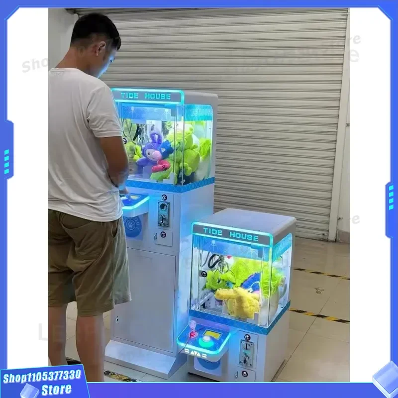 Mini Coin Operated Arcade Claw Machine Plush Toy Catcher Game Console Kids Gift Home Decoration Prize Vending Device Custom