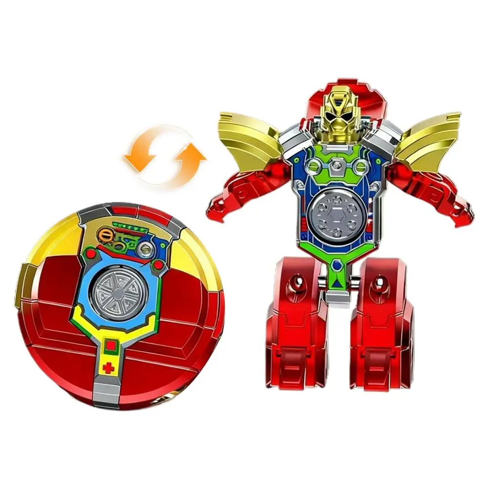 Fingertip Mechanical Gyro DIY Mecha Tank Transforming Robot, Educational Stress Relief Fidget Toy for Kids