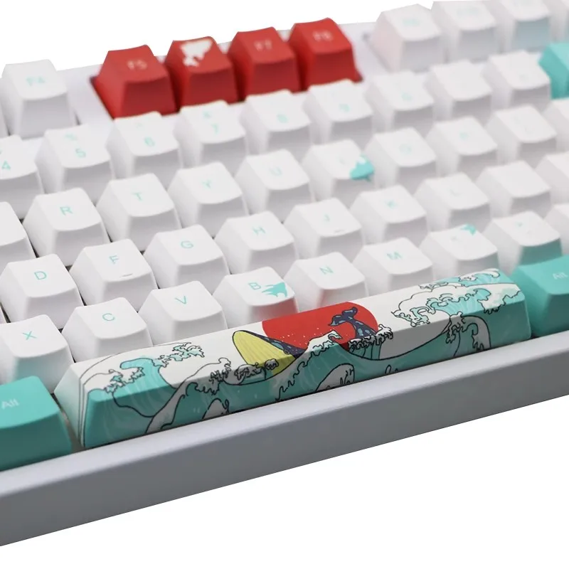 XDA/OEM PBT Keycaps Korean/Russian/English/Arabic Keycap Dye Sub Coral Sea Theme Key Cap For ISO Mx Switch Mechanical Keyboard