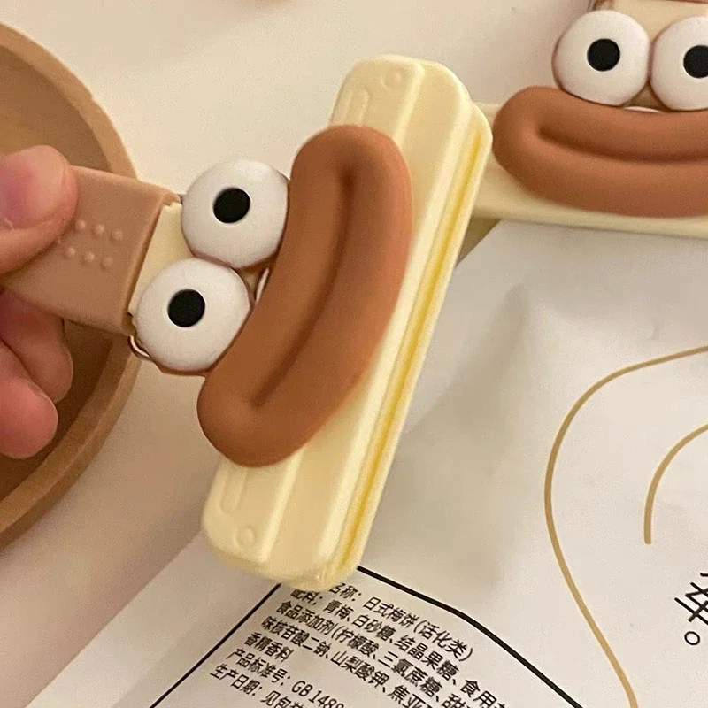 3 stücke Kreative Gesicht Tasche Abdichtung Clip Lebensmittel Snack Clip Küche Werkzeuge Dekorative Kleine Clip Kühlschrank Kunststoff Lebensmittel Tasche Lagerung – Detail 6