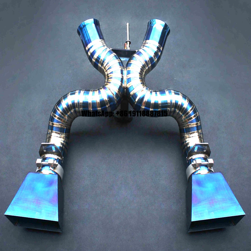 MM OBM Vacuum Valve Sport Car Tuning Full Exhaust System for Mclaren MP4-12C 650S 675LT 3.8 Titanium Downpipe & Axleback