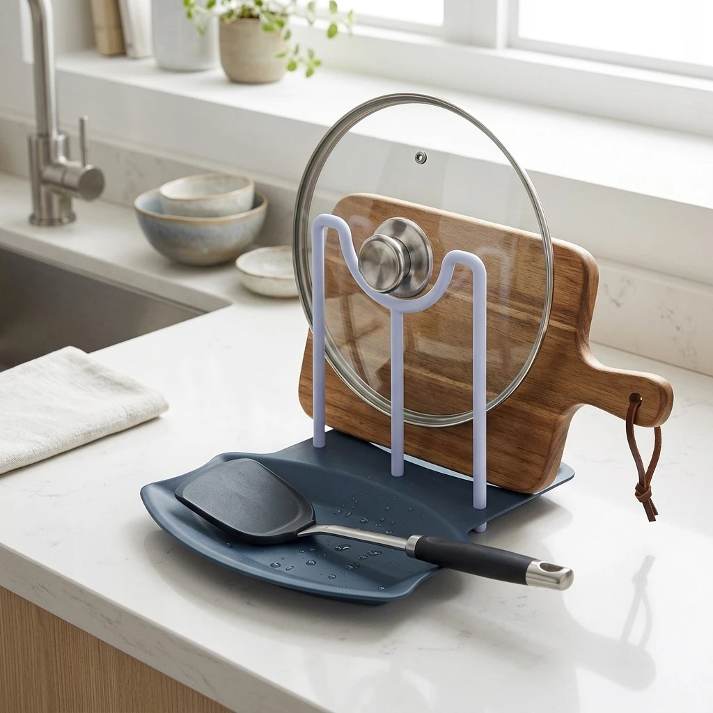 حامل أغطية الأواني من قطعة واح - مراجعة Kitchen Baking Rack وسعره