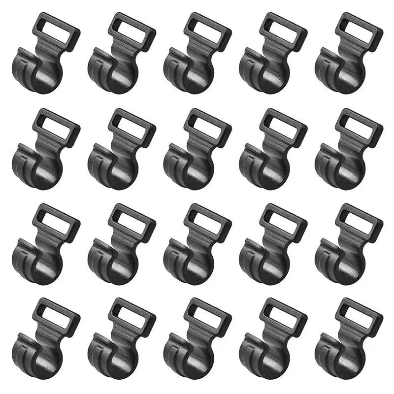 5Pcs 9/10/12/13/16/17/19/22/25mm Outdoor Camping Tent Accessories Lanyard Snap Clip Hooks Tent Hooks Camping Caravan Awning Tent