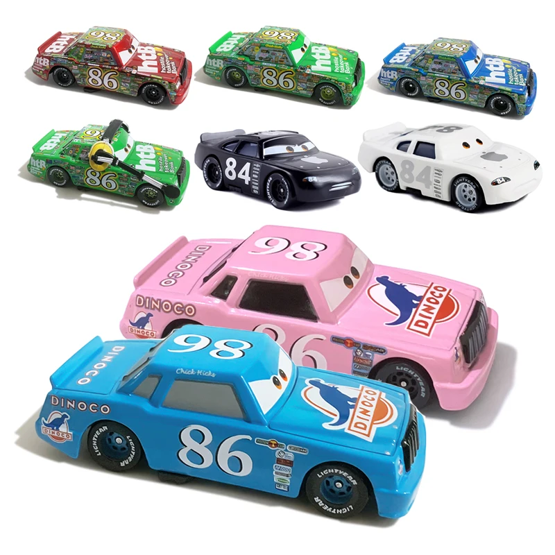 Disney Pixar Cars Chick Hicks No: 84 No: 86 Mini Racers Disney Cars 1:55 Coches de juguete de metal fundido a presión, regalos de cumpleaños para niños
