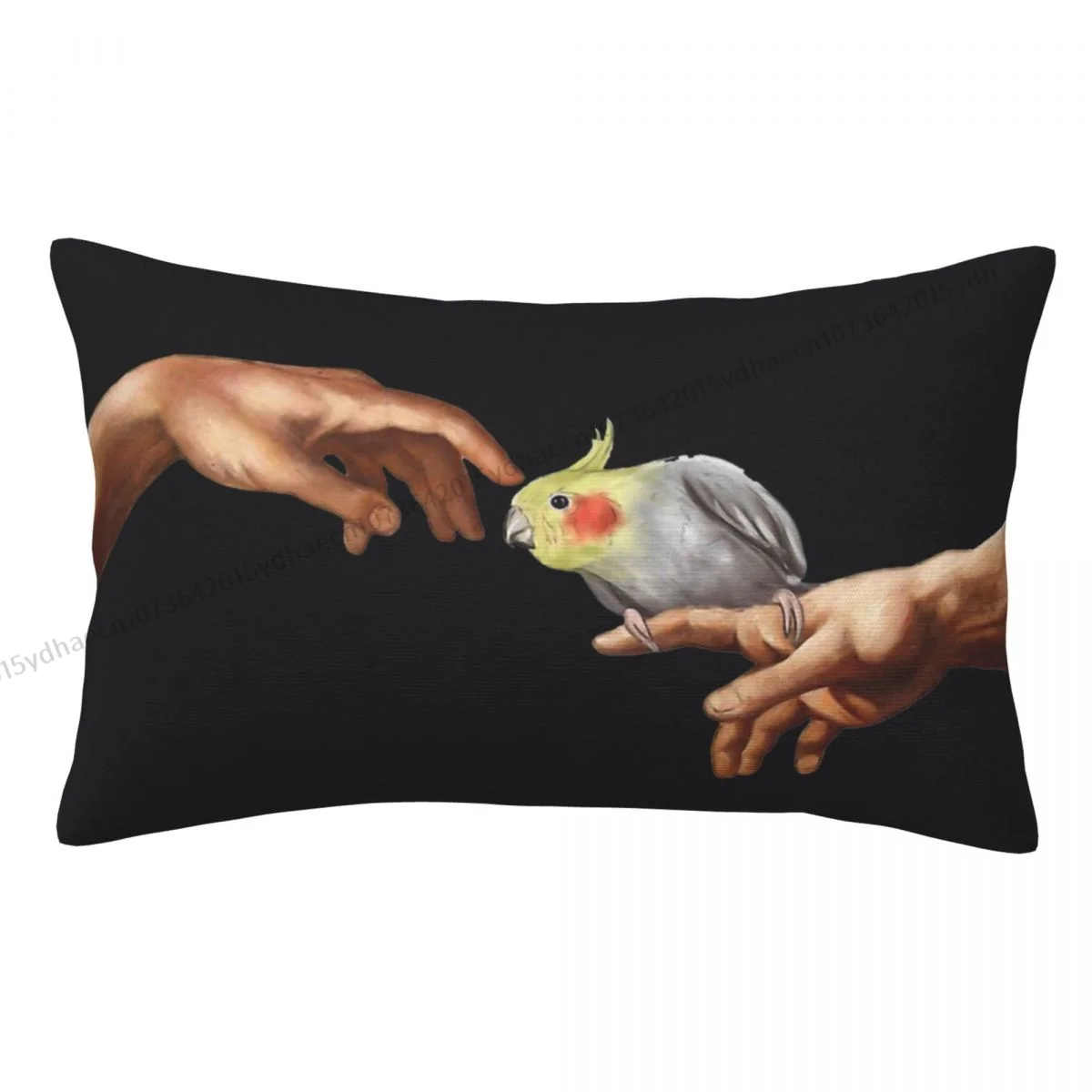 Touch Michelangelo Bird Hug Pillowcase Animal Parrots Cockatiel Doodle Backpack Cojines Bedroom Office Pillow Covers Decorative