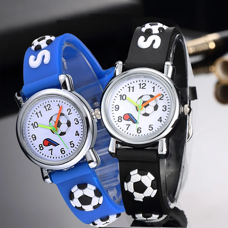 Reloj de pulsera de silicona para niños, cronógrafo de cuarzo, analógico, creativo, deportivo, de fútbol, para estudiantes, 2023