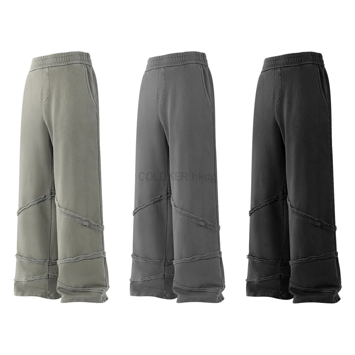 للجنسين الخريف رجل سراويل تقليدية 430gsm 100% القطن تيري غسلها تلاشى بنطلون المتعثرة Sweatpants للرجال بنطلون فضفاض