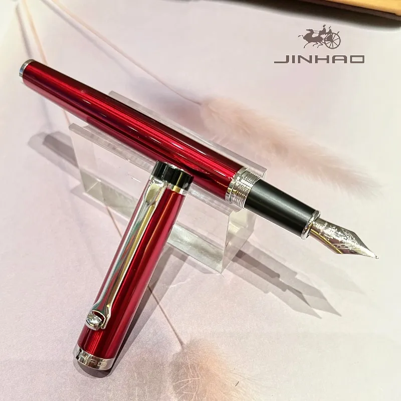 1 Stück JINHAO Fancy Nice Writing Gift Klassischer Füllfederhalter aus Metall/Holz, Business- und Bürodesign, ideal für die Sammlung – Detail 2