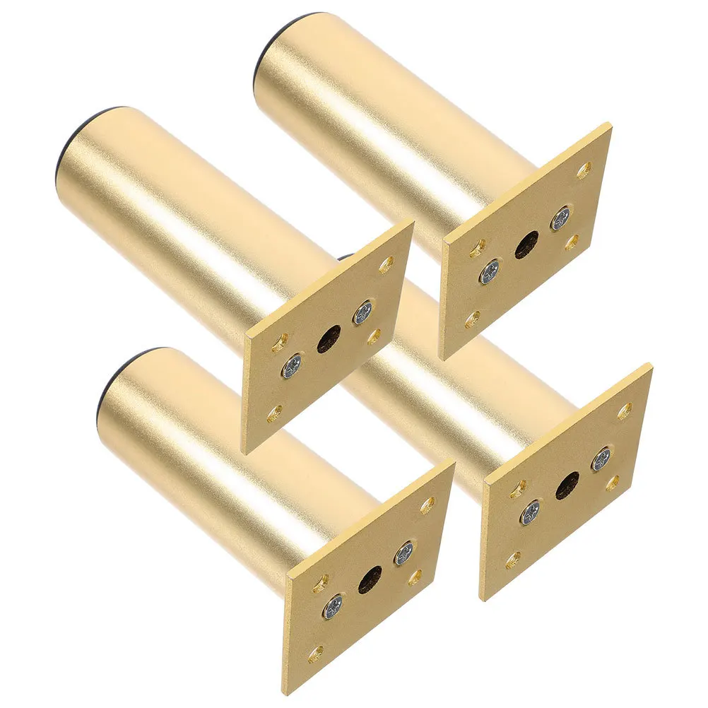 Pernas ajustáveis para móveis, 4 unidades, liga de alumínio, pés de substituição para sofá, cama, mesa, armário, cadeira, redondo, suporte diy, resistente