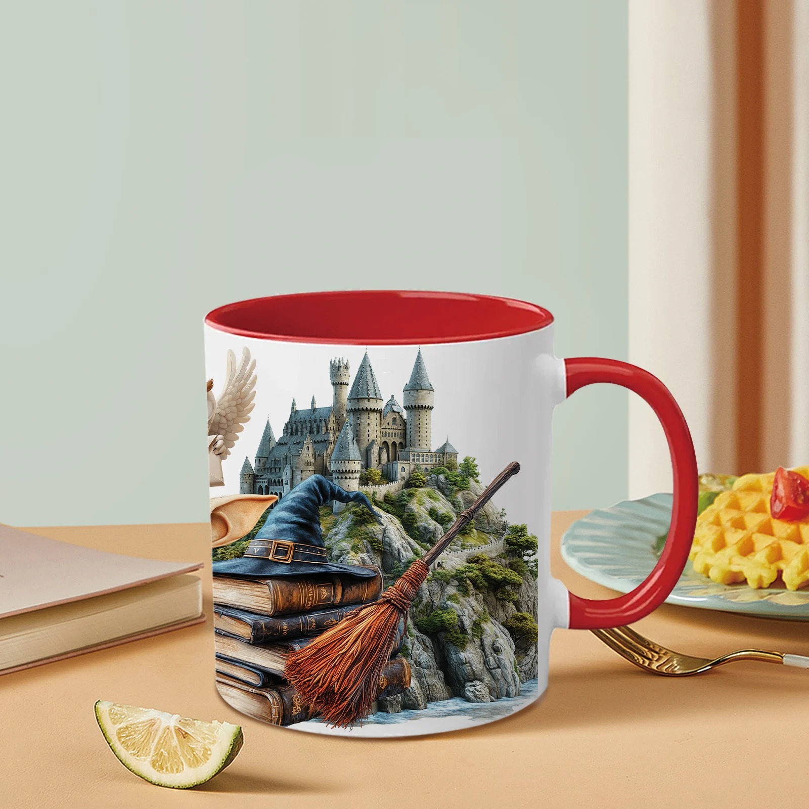 

11 унций 3D принт Волшебная школа Праздничные керамические чашки с ручкой Подарок на день рождения для нее Нежная вечеринка Керамические кружки Подарки на годовщину