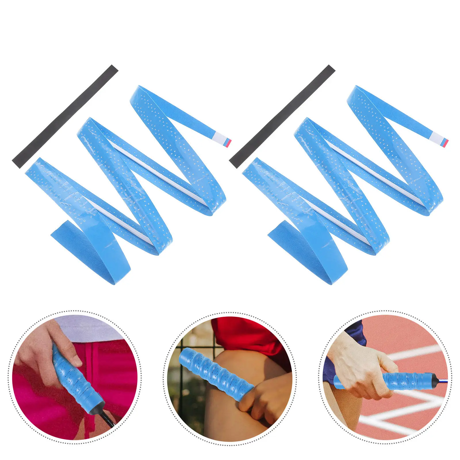 

5Sets Badminton Racket Grip Tape Tennis Overgrip Anti-Skid Sweatband Comfortable Hand Feel Portable Racket Wrapping Tape Sports