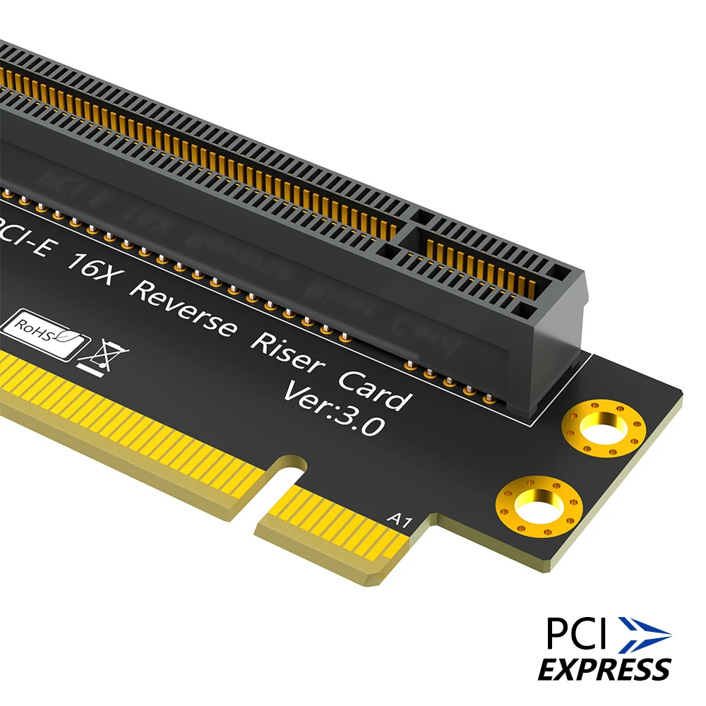PCI-e 16X 3.0 90-stopniowa karta odwrotna męsko-żeńska dla serwera 2U (kierunk instalacji w kierunku procesora) — zdjęcie 5