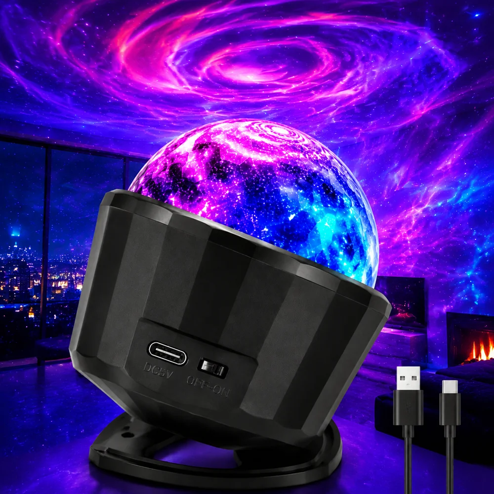 Galaxy Projector Night Light, Star Projector for Bedroom, Led Nebula Projector with Colorful Galaxy Lights, Ambient Room Decor