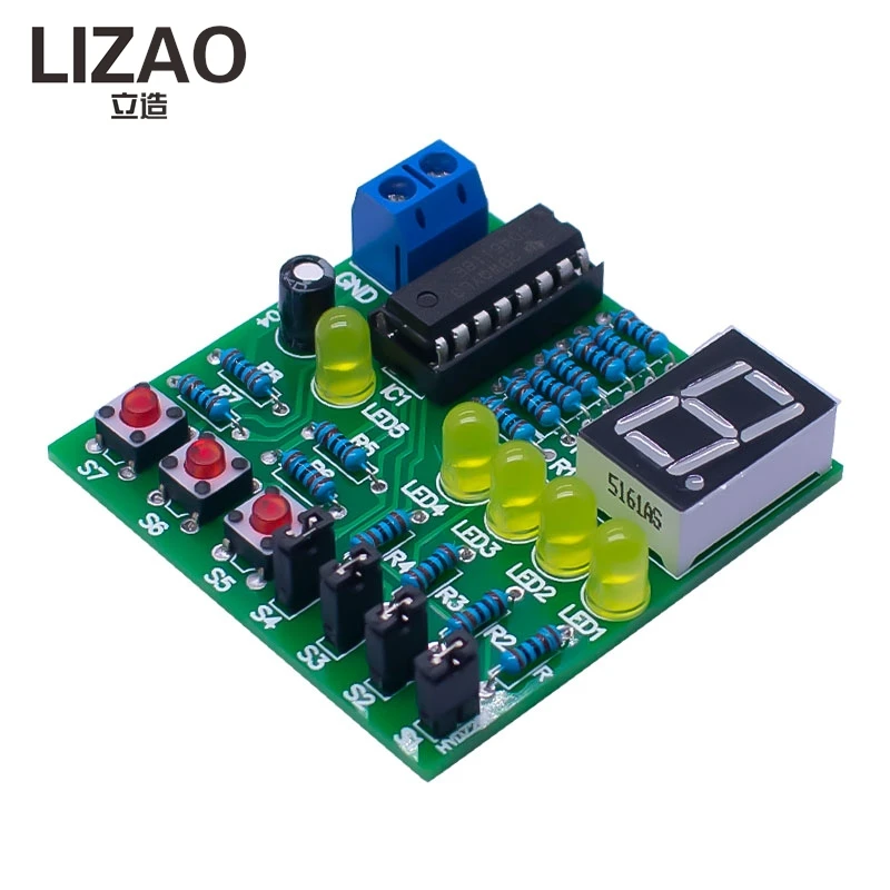 Decoding Display DIY Electronic Kit, Loose Parts Welding Training Board for Teaching and Matching Skills Simulation