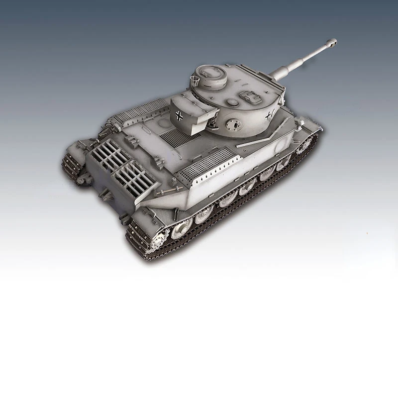 1/16 RC Heavy Tank German Tiger P with Smoke System High Simulation Sound Effect Assembled All-metal Tank Model Kit