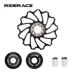 11T 13T Bike Ceramic Pulley Rear Derailleur Aluminum Alloy Bicycle Rear Derailleur Pulley Roller Idler Bearing Jockey Wheel Part