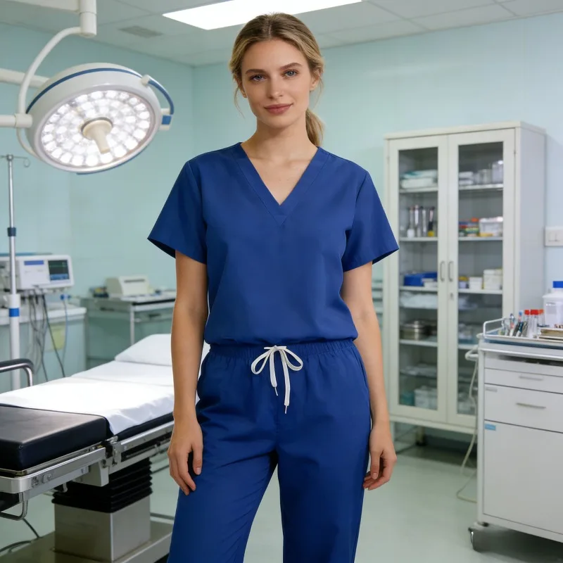 

Doctor nurse short sleeved long pants hand washing suit set, suitable for hospital wards, ICUs, and operating rooms