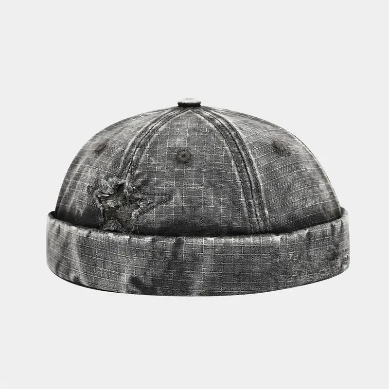 

Spring and Summer Cotton Print Docker Cap Brimless Hat Beanie Hats Landlord Sailor Cap Men and Women 216