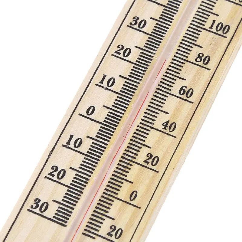 Wall Hang Thermometer Indoor Outdoor Garden House Garage Office Room Hung Logger -30~50℃/-20~120℉ wood color Wall hung