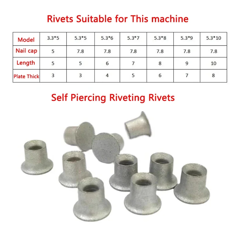 

Aluminum Car Body Rivets Self Piercing Riveting Rivets High Strength SPR Rivets 250 Pieces/box