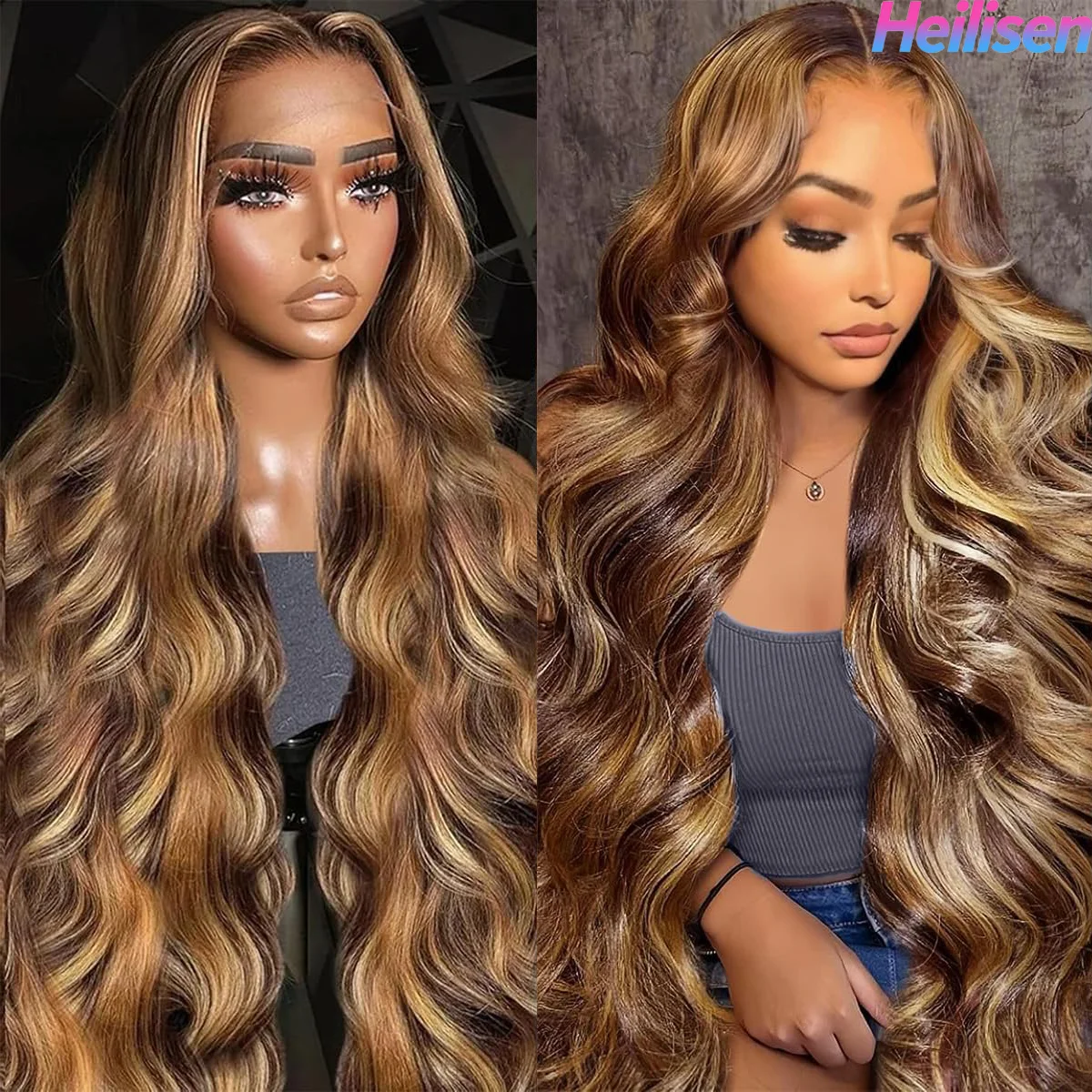 

40-дюймовый парик с прозрачной HD-основой 13*4/13*6, 200% плотность, волнистая текстура, бразильские человеческие волосы, для женщин, цвет P4/27.