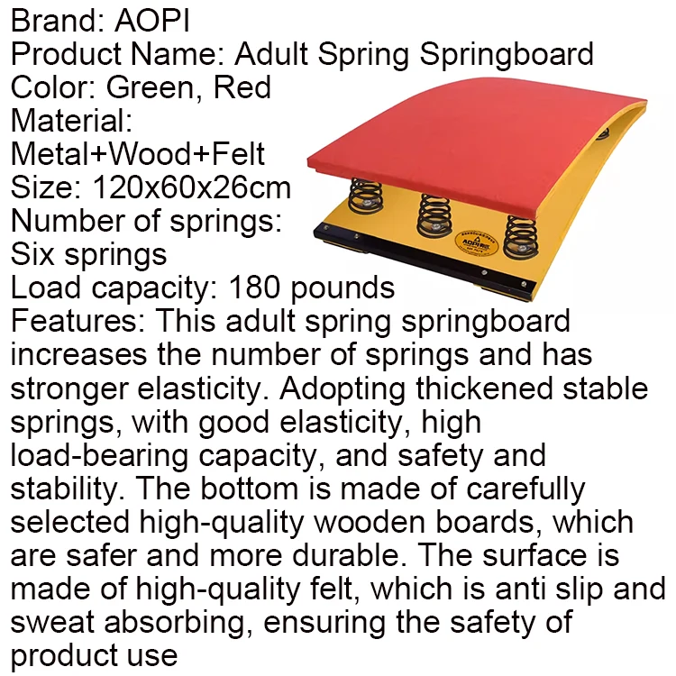 

Professional Adult Gymnastics Vault Springboard Equipment Fitness Exercise Training Adult Spring Springboard