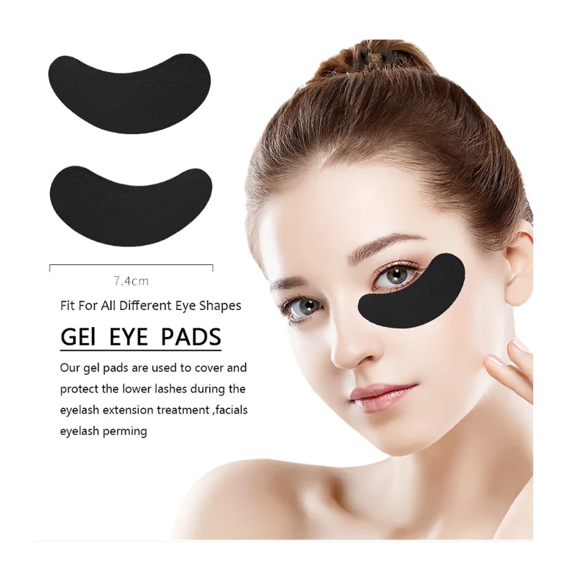 3pcs Lashes Black Patches Eye Sticker Grafted Eyelash Isolating Eye Patch For Eyelash Extension