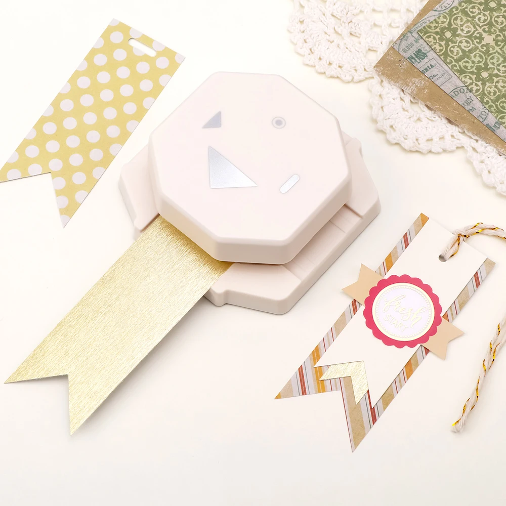 4-in-1-Basteletikettenstanzer, Geschenketiketten-Papierstanzer für DIY-Projekte, Kartenherstellung, Scrapbooking, Basteln, Perfurador, DIY-Lochstanzer