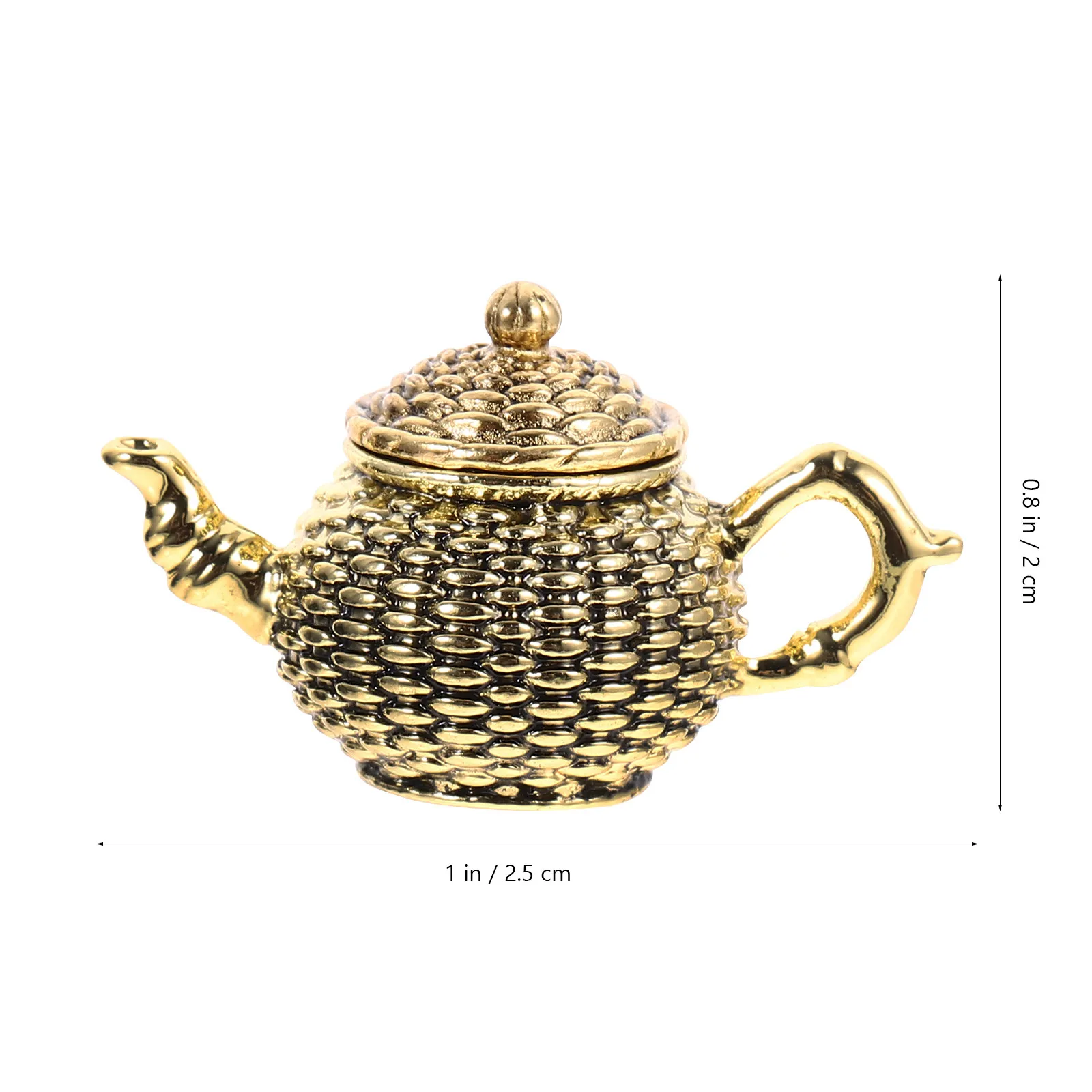 6Pcs Miniature Tea Cup Ornament Set Zinc Alloy Hydroponic Plant Pot Design Lightweight Desktop Ornament for Modern Home Living