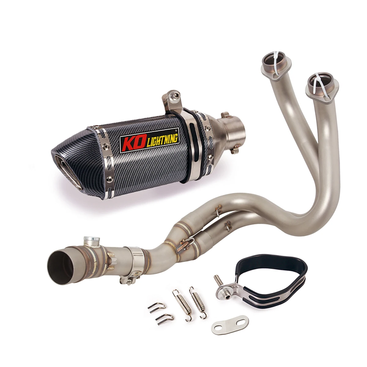 Voor Kawasaki Z650 Ninja 650 Versys 650 Z650RS Motorfiets Uitlaatsysteem Front Sluit Link Pijp Slip Op 51Mm Uitlaat escape