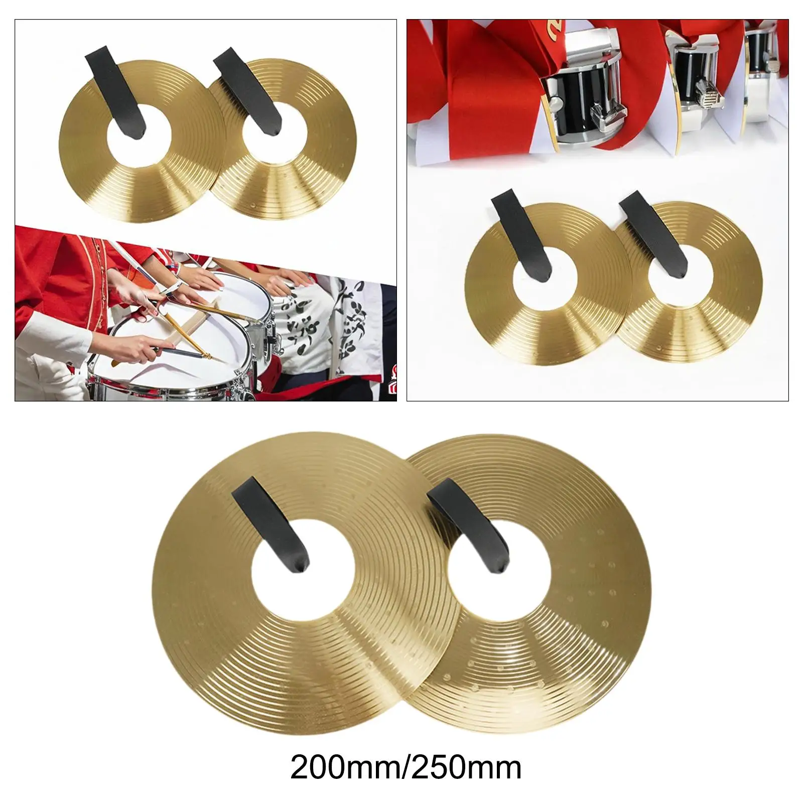 Crash Cymbals Pair Rhythm Beat Musical Instrument Practical Hi Hat Cymbal Percussion for Party Performance Players Band Lovers