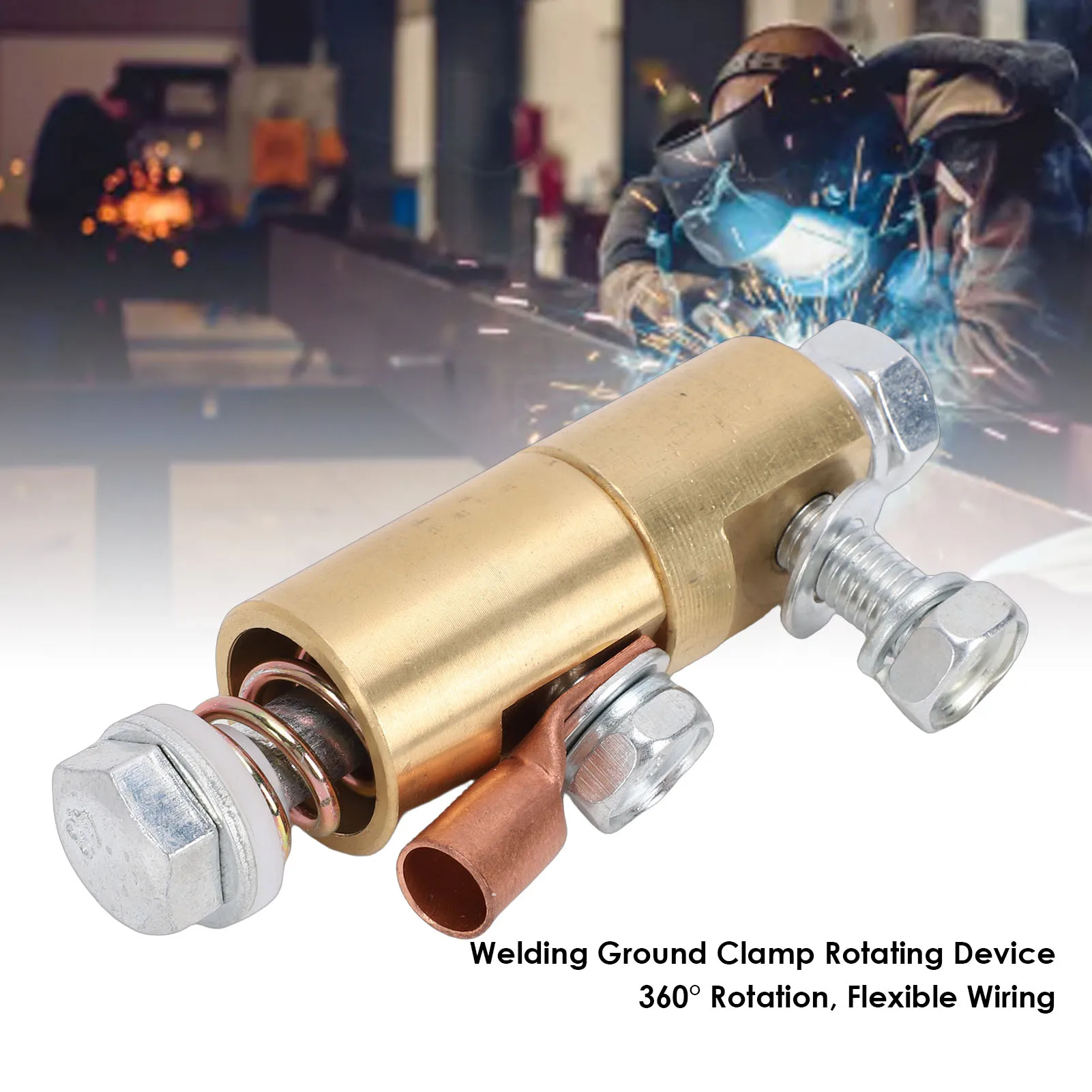 500A Welding Ground Clamp Swivel Adapter 360 Degree Rotating Device for M10 Hole Diameter Clamps MIG MMA TIG ARC Projects