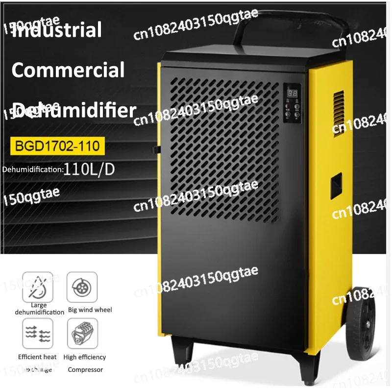 138L/day Industrial /commercial Dehumidifier Intelligent Efficient Dehumidification Multi-protection Air Dryer for 1-12H Timing